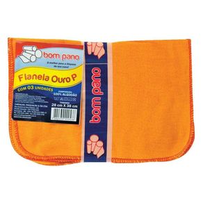 Flanela Pano Bom Ouro Pequena 28x38cm Flanela Pano Bom Ouro Pequena 28x38cm
