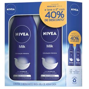 Hidratante Corporal Nivea Milk Pele Seca 400ml Com 2 Unidades