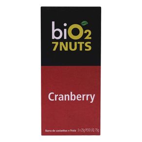 Barra de Cereal Bio2 7 Nuts Cranberry 25g Com 3 Unidades Barra de Cereal Bio2 7 Nuts Cranberry 25g Com 3 Unidades