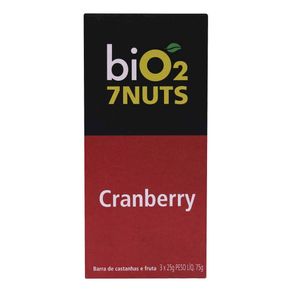 Barra de Cereal Bio2 7 Nuts Cranberry 25g Com 3 Unidades