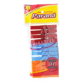 Prendedor para Roupas Paraná Plástico Gigante Com 12 Unidades Prendedor para Roupas Paraná Plástico Gigante Com 12 Unidades