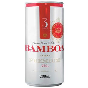 Cerveja Bamboa Premium 3 Lúpulos Lata 269ml Cerveja Bamboa Premium 3 Lúpulos Lata 269ml