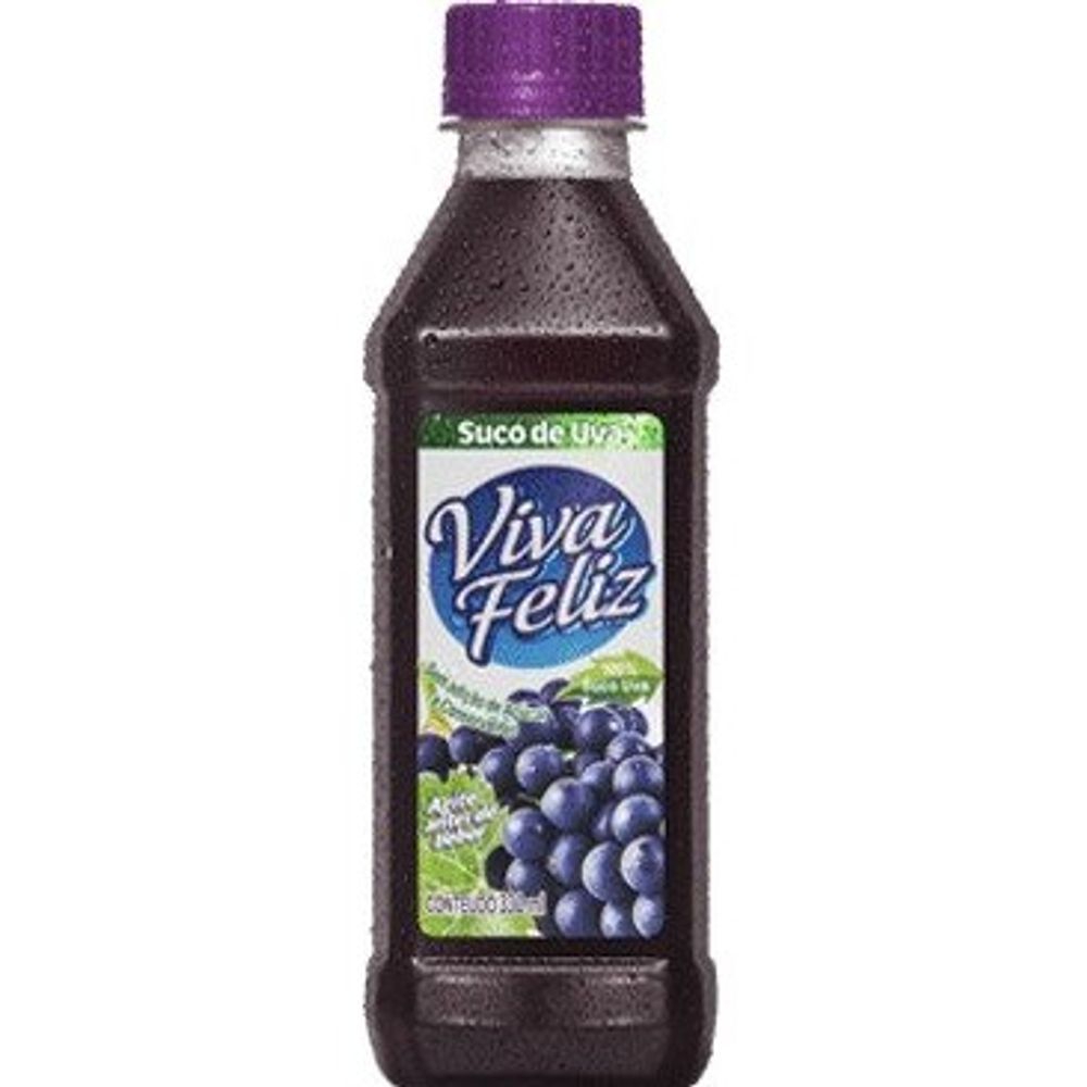 Suco De Uva Sem Açúcar Suco de Uva sem Adição de Açúcar Viva Feliz Garrafa 330ml - comper