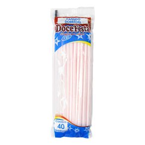 Canudo Descartável Doce Festa Dobrável Com 40 Unidades Canudo Descartável Doce Festa Dobrável Com 40 Unidades