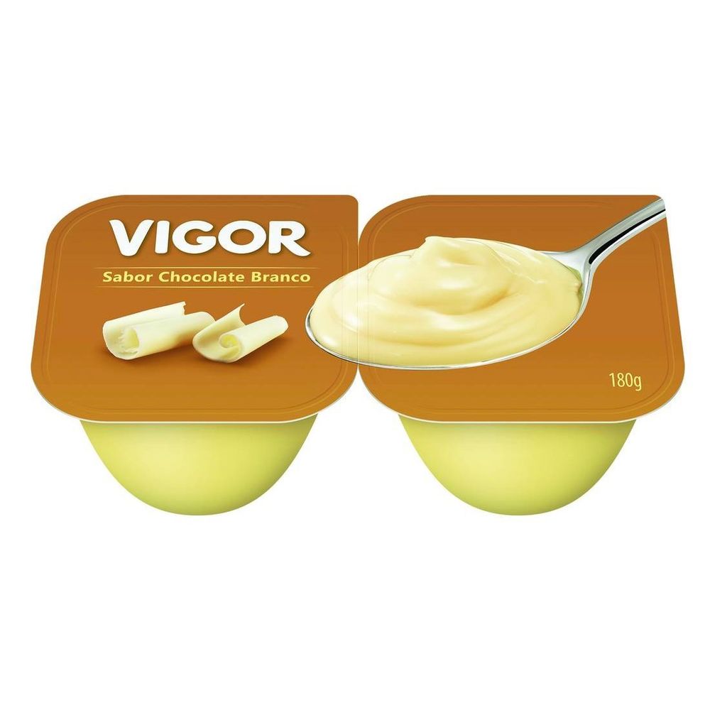 Sobremesa Láctea Vigor Chocolate Branco 180g comper