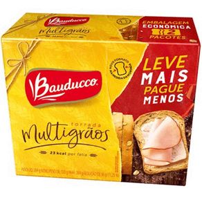 Torrada Bauducco Multigrãos 284g Com 2 Unidades