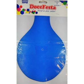 Balão Doce Festa Super Liso Azul Gigante