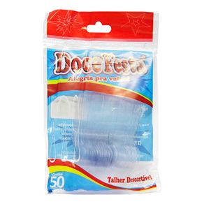 Garfo Descartável Doce Festa Cristal Com 50 Unidades Garfo Descartável Doce Festa Cristal Com 50 Unidades