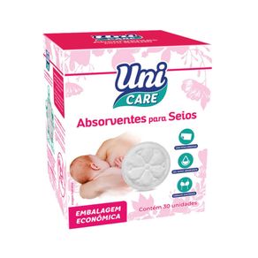 Absorvente para Seios Uni Care Com 30 Unidades