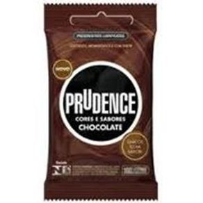 Preservativo Prudence Cores e Sabores Chocolate Com 3 Unidades