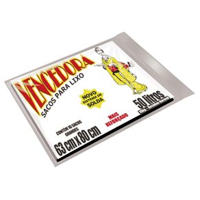 Saco para Lixo Vencedora Preto 50 Litros Com 10 Unidades Saco para Lixo Vencedora Preto 50 Litros Com 10 Unidades