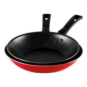 Conjunto de Frigideira Brinox Garlic Vermelho Com 2 Peças Conjunto de Frigideira Brinox Garlic Vermelho Com 2 Peças