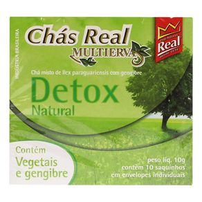 Chá Real Multiervas Detox Natural Amora e Hibisco 15g Com 10 Sachês