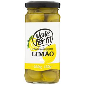 Azeitona Verde Vale Fértil Recheada com Limão 130g Azeitona Verde Vale Fértil Recheada com Limão 130g