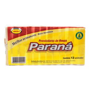 Prendedor para Roupas Paraná Madeira Com 12 Unidades Prendedor para Roupas Paraná Madeira Com 12 Unidades