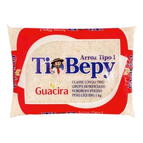 Arroz Branco Guacira Tio Bepy Tipo 1 com 1kg