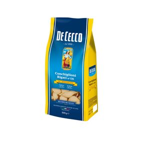 Macarrão de Trigo Grano Duro Conchiglioni Rigati 126 De Cecco Pacote 500g
