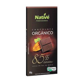 Barra de Chocolate Native Orgânico 85% Cacau 80g