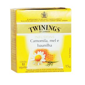 Chá Twinings Infusions Camomila, Mel e Baunilha 15g Com 10 Sachês Chá Twinings Infusions Camomila, Mel e Baunilha 15g Com 10 Sachês