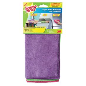 Pano Multiuso 3M Scotch Brite Com 3 Unidades Pano Multiuso 3M Scotch Brite Com 3 Unidades