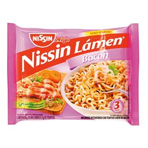 Macarrão Instantâneo Nissin Lámen Bacon 85g Macarrão Instantâneo Nissin Lámen Bacon 85g