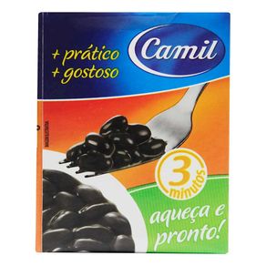 Feijão Camil Preto Temperado Cozido 380g
