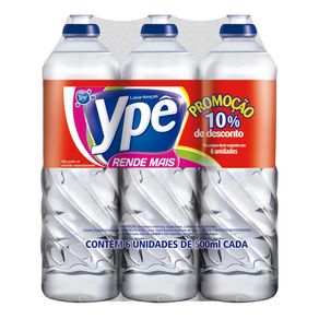 Lava Louças Ypê Clear 500ml Com 6 Unidades Lava Louças Ypê Clear 500ml Com 6 Unidades