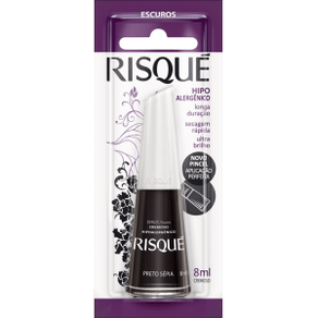 Esmalte Risqué Cremoso Preto Sépia 8ml Esmalte Risqué Cremoso Preto Sépia 8ml