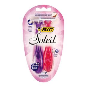 Aparelho de Depilação Bic Soleil Rosa e Roxo Com 2 Unidades Aparelho de Depilação Bic Soleil Rosa e Roxo Com 2 Unidades