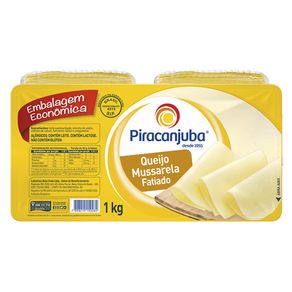 Queijo Mussarela Piracanjuba Fatiado 1kg Queijo Mussarela Piracanjuba Fatiado 1kg