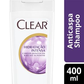 Shampoo Anticaspa Clear Hidratação Intensa 400ml