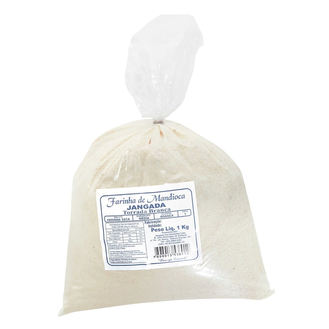 Farinha de Mandioca Jangada Torrada Branca 1kg