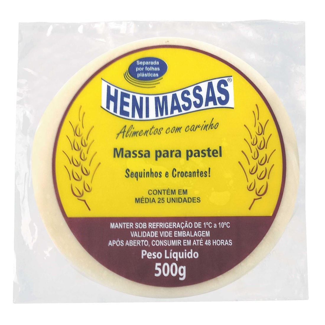 Massa para Pastel Heni Massas Disco 500g