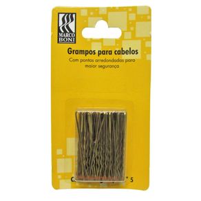 Grampo para Cabelo Marco Boni Dourado N°5 Com 50 Unidades Grampo para Cabelo Marco Boni Dourado N°5 Com 50 Unidades