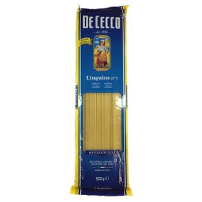 Macarrão de Sêmola de Trigo Durum Linguine 7 De Cecco Pacote 500g Macarrão de Sêmola de Trigo Durum Linguine 7 De Cecco Pacote 500g