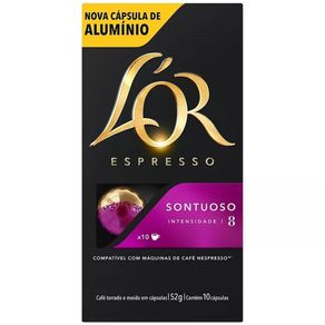 Cápsula de Café Lor Espresso Sontuoso 52g Com 10 Cápsulas Cápsula de Café L'or Espresso Sontuoso 52g Com 10 Cápsulas