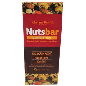 Barra de Cereal Nutsbar Zero Açúcar Castanhas e Frutas 50g Barra de Cereal Nutsbar Zero Açúcar Castanhas e Frutas 50g