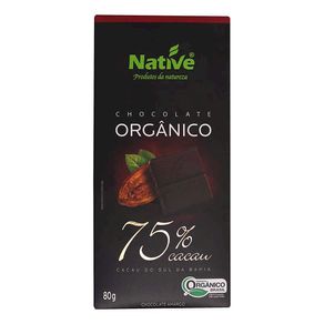 Barra de Chocolate Native Orgânico 75% Cacau 80g Barra de Chocolate Native Orgânico 75% Cacau 80g