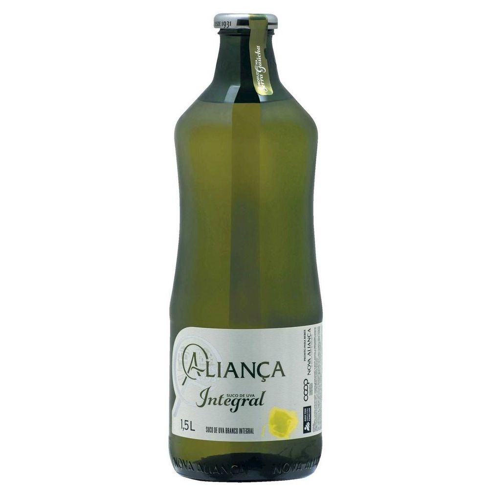 Suco Integral De Uva Aliança Suco Integral de Uva Branco Sem Adição de Açúcar Aliança Garrafa 1,5l