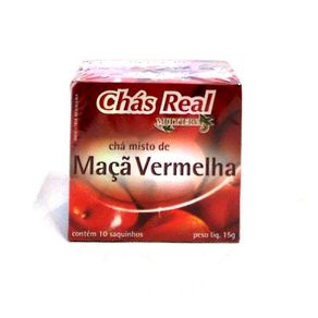 Chá Misto de Maçã Vermelha Real Multiervas Caixa 15g 10 Unidades