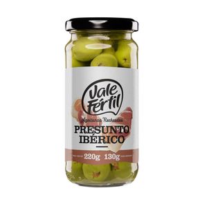 Azeitona Verde Vale Fértil Recheada com Presunto Ibérico 130g Azeitona Verde Vale Fértil Recheada com Presunto Ibérico 130g