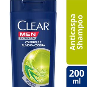 Shampoo Anticaspa Clear Men Controle e Alívio da Coceira 200ml