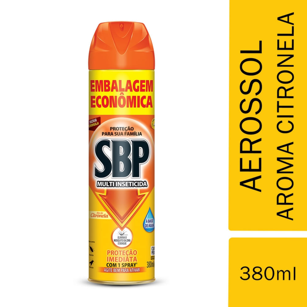 Multi-Inseticida Aerossol Óleo de Citronela À Base de Água Sbp Frasco