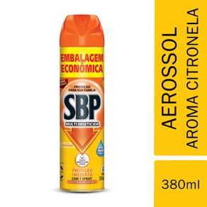 Inseticida SBP Aerossol Proteção Imediata Citronela 380ml Embalagem Econômica