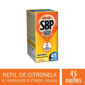 Inseticida SBP Elétrico 45 Noites Citronela Refil 35ml Inseticida SBP Elétrico 45 Noites Citronela Refil 35ml