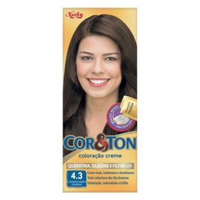 Coloração Cor & Ton Mini Kit 135g 4.3 Castanho Médio Dourado Coloração Cor & Ton Mini Kit 135g 4.3 Castanho Médio Dourado