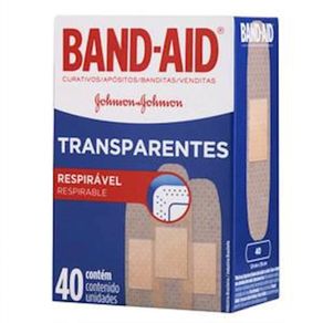 Curativo Johnson&Johnson Band Aid Transparente Com 40 Unidades Curativo Johnson&Johnson Band Aid Transparente Com 40 Unidades