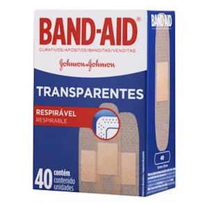 Curativo Johnson&Johnson Band Aid Transparente Com 40 Unidades