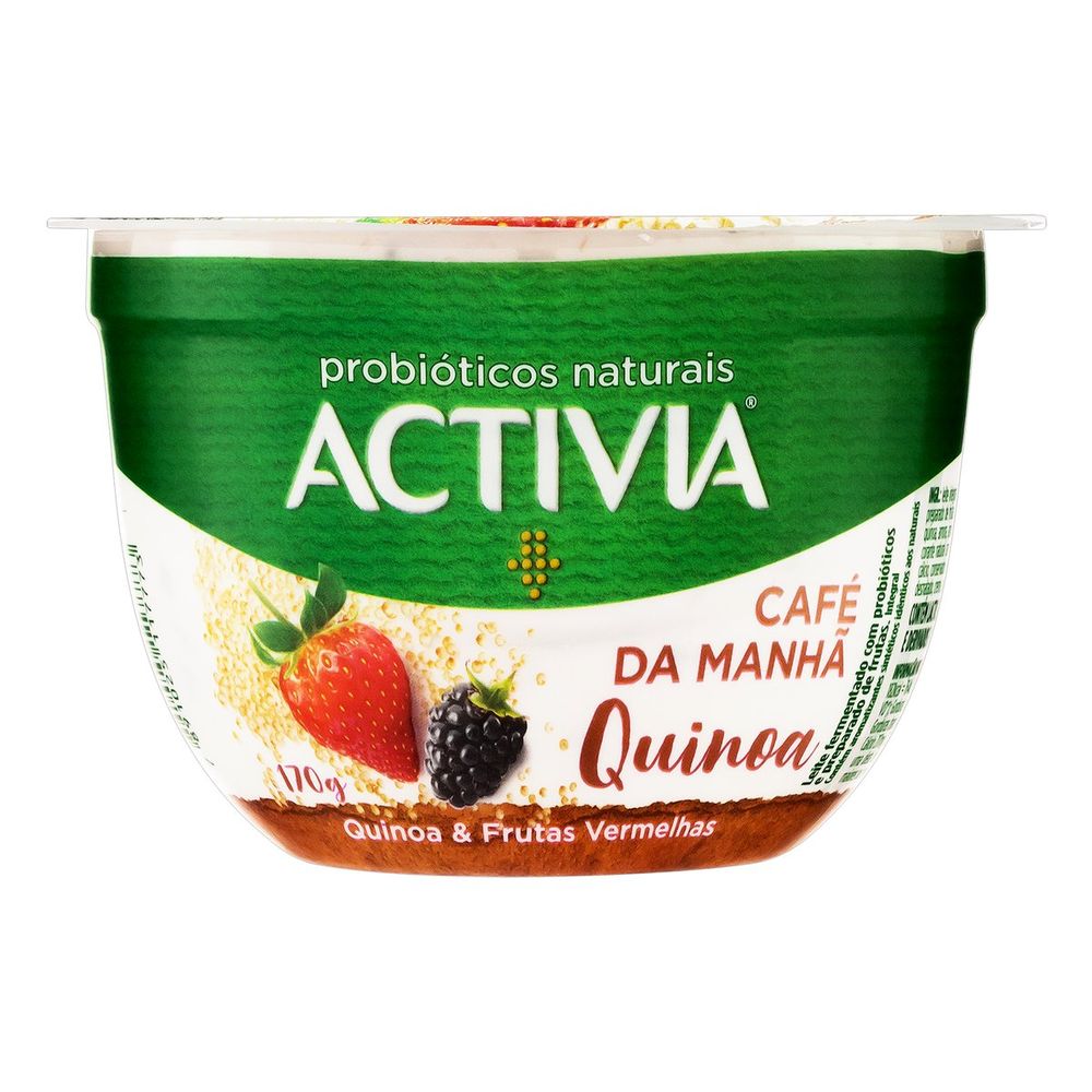 Iogurte Activia Café da Manhã Quinoa e Frutas Vermelhas 170g comper