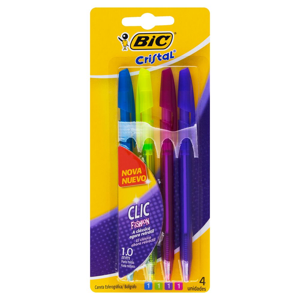 Bic Cristal Com 4 Clic Cores comper